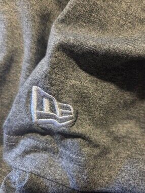 New Era Men's Gray Crewneck Sweater with White Embroidered Logo